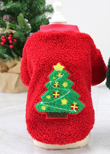 Autumn and Winter Pet Dog Christmas Clothes Winter Pet Small Dog Fleece Coats Puppy Cat Sweaters Shirts Dog Cotton Jacket daiiibabyyy